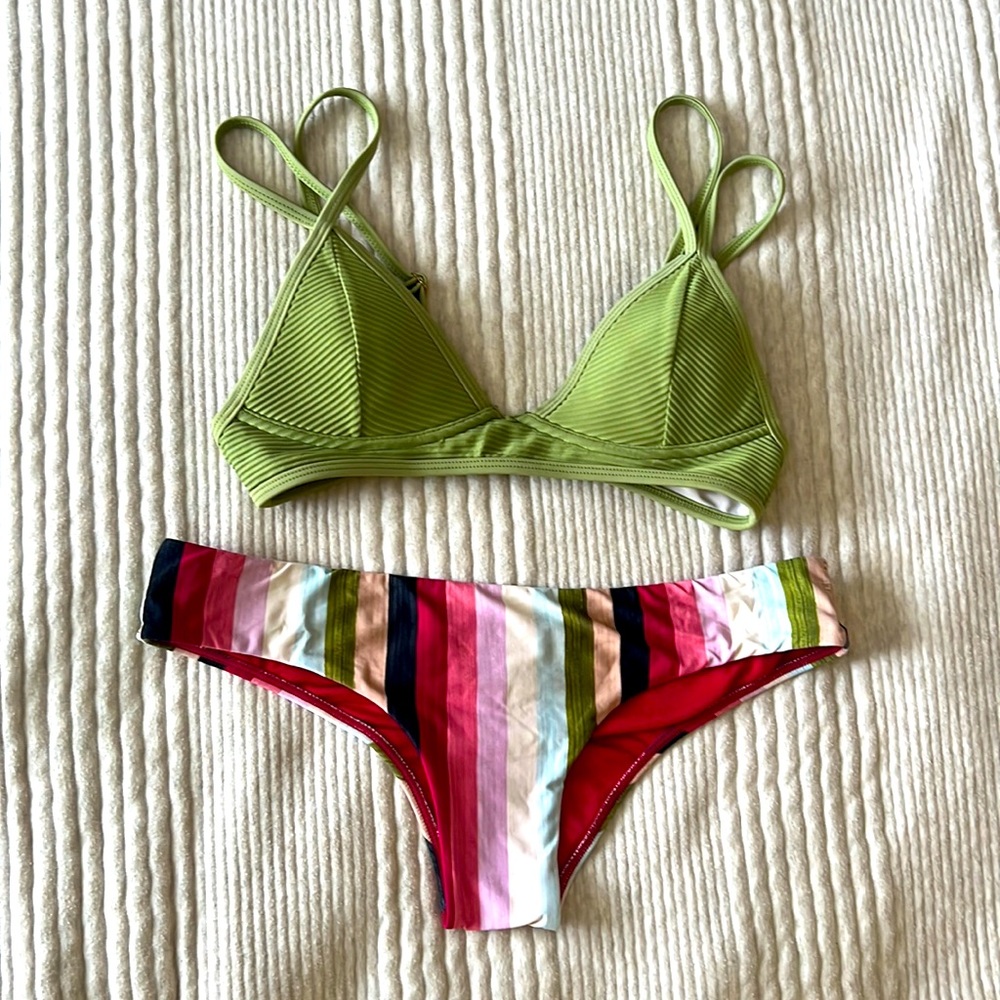 Bikini Top and Billabong Bottom Swimsuit